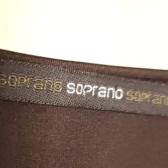 Soprano Womens Brown Short Sleeve Stretchy Fit And Flare Accordion Midi Dress... - Picture 6 of 7